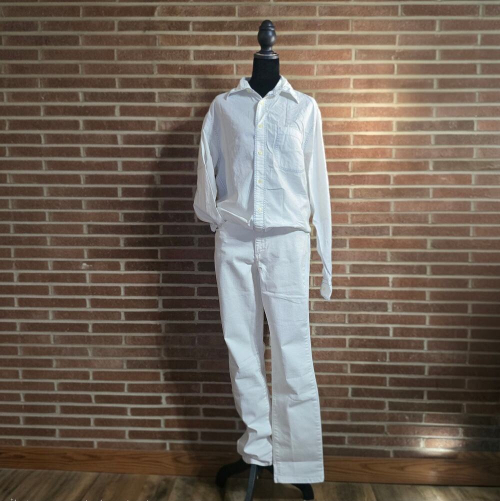 Sonoma Goods For Life White Straight Leg Jeans Women's Size 14L Tall Stretch